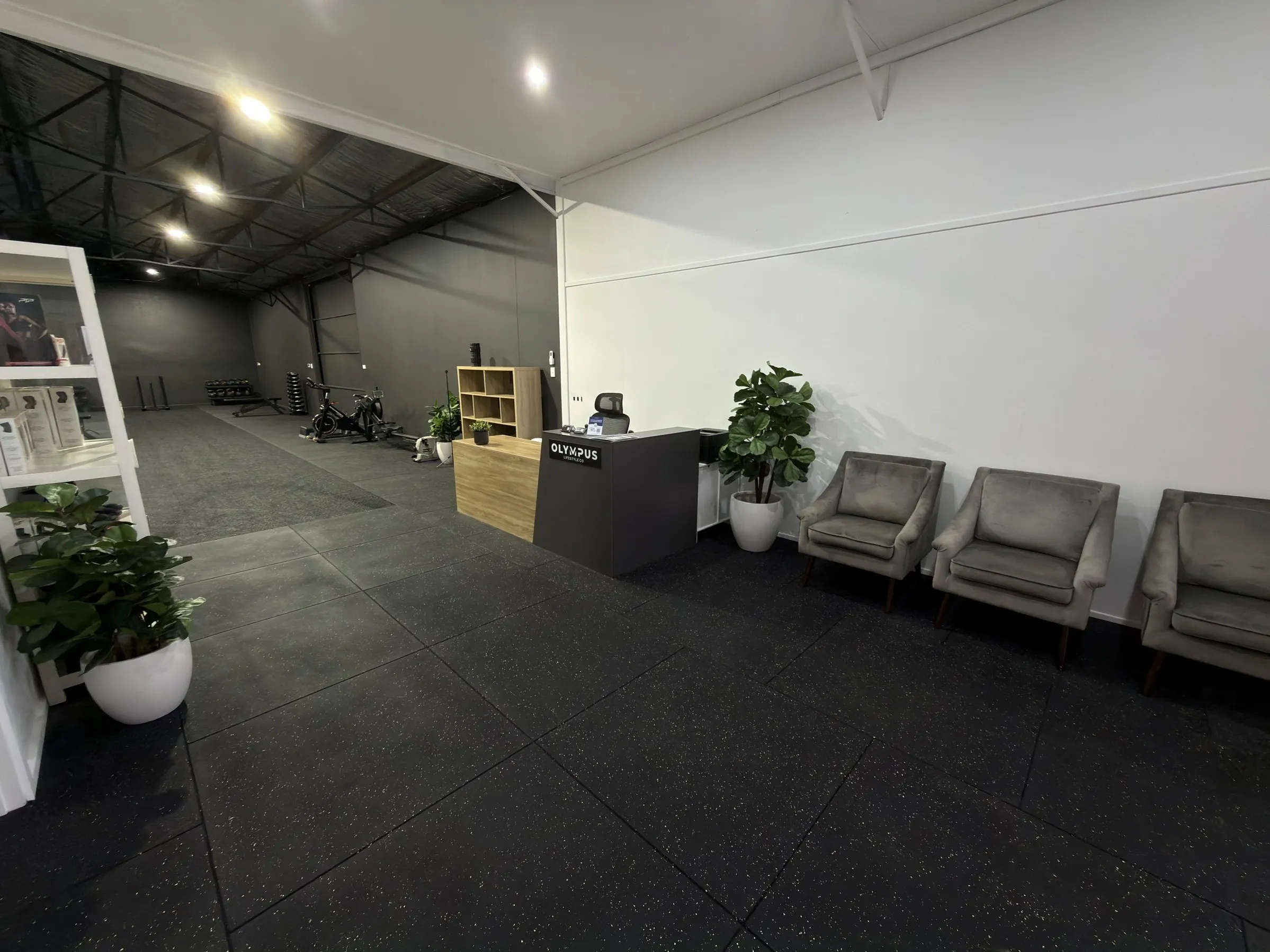 Reception and waiting area at Olympus Lifestyle Co