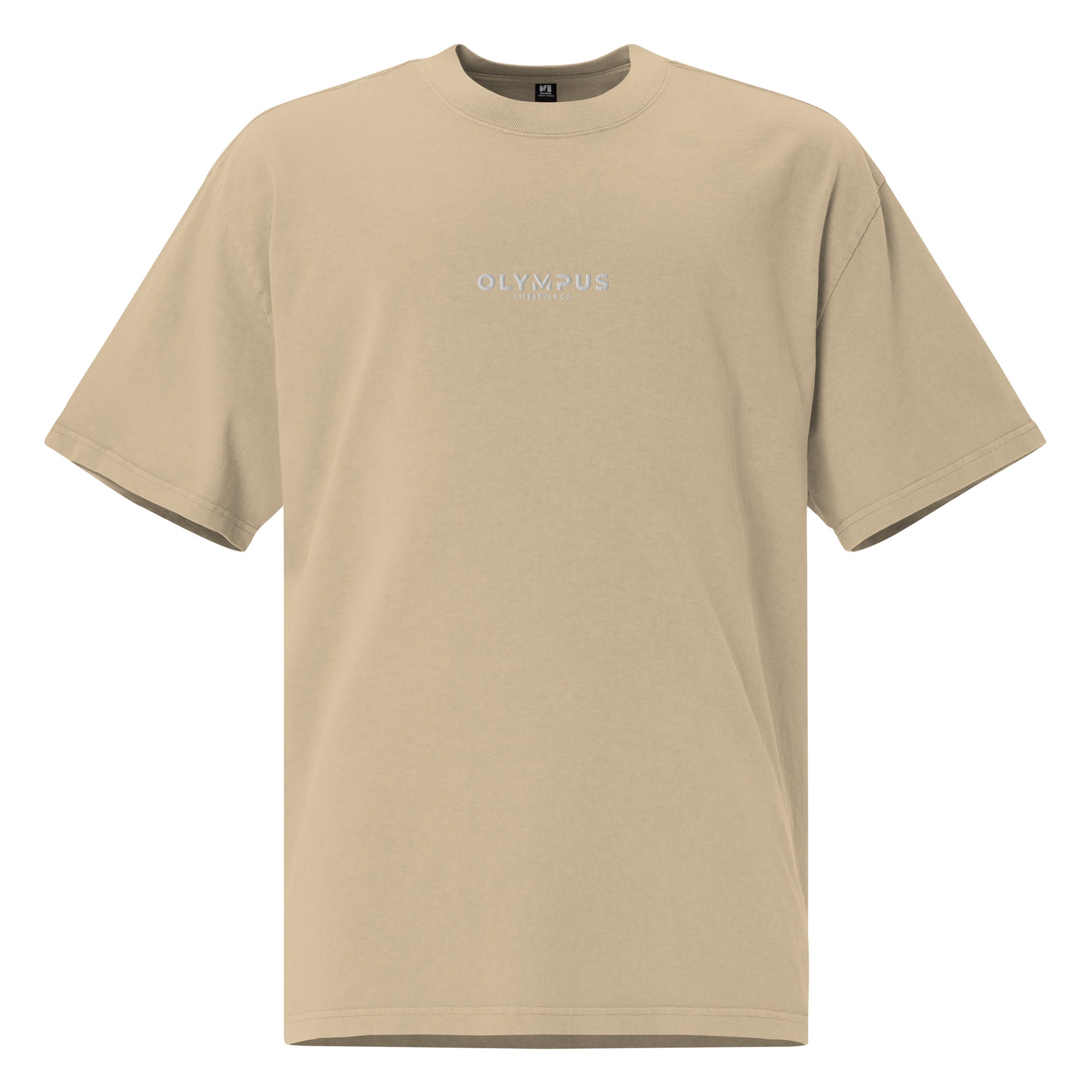 Olympus Women's Embroidered Oversized T-Shirt White Text Logo