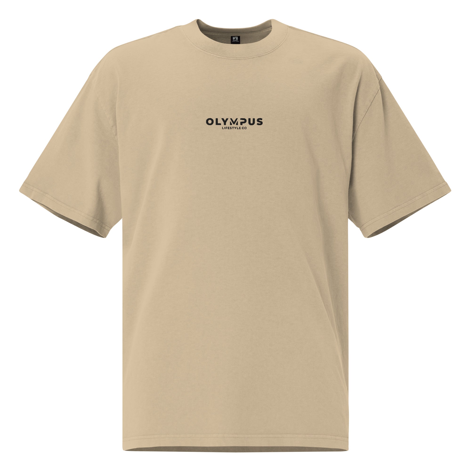Olympus Women's Embroidered Oversized T-Shirt Black Text Logo