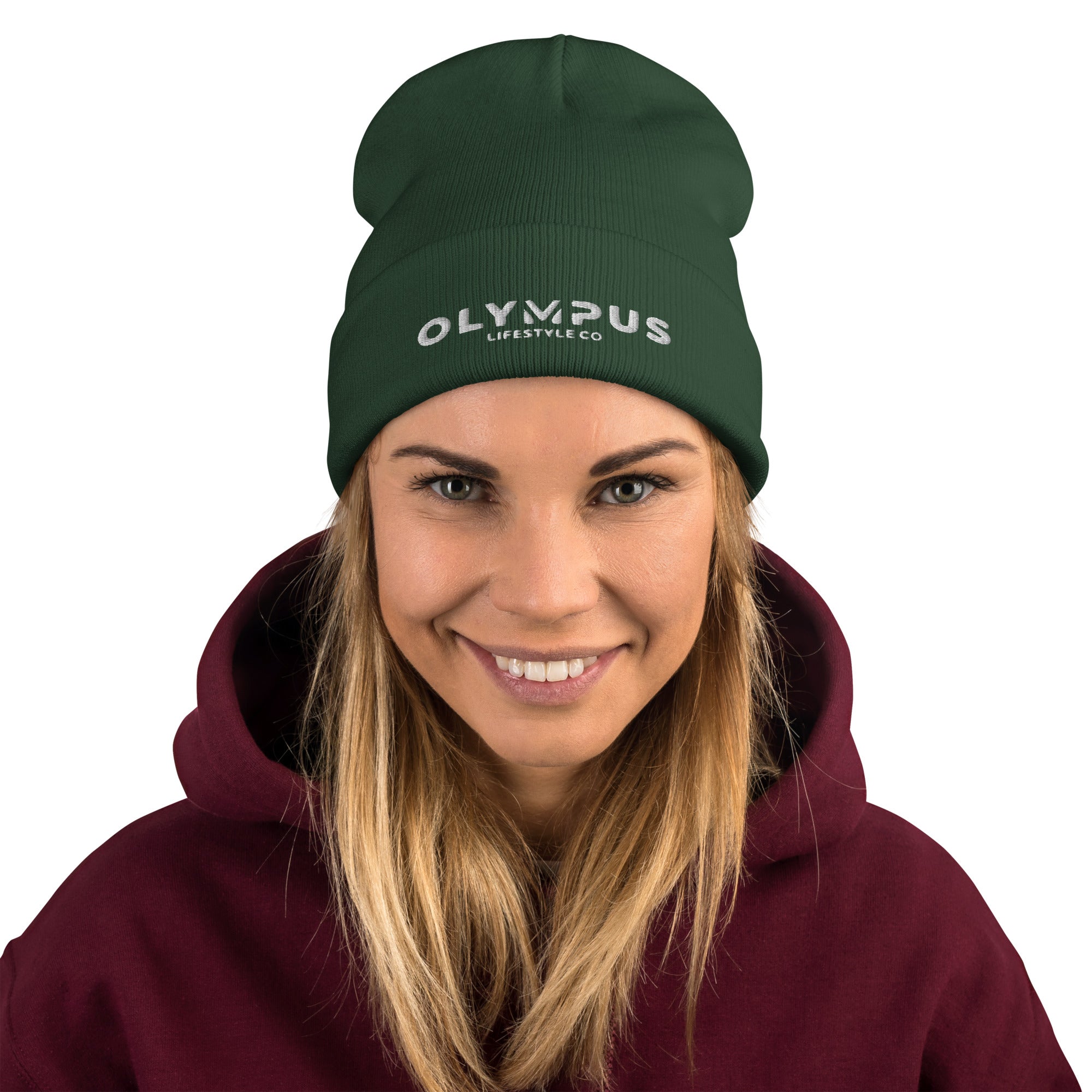 Olympus Beanie White Logo