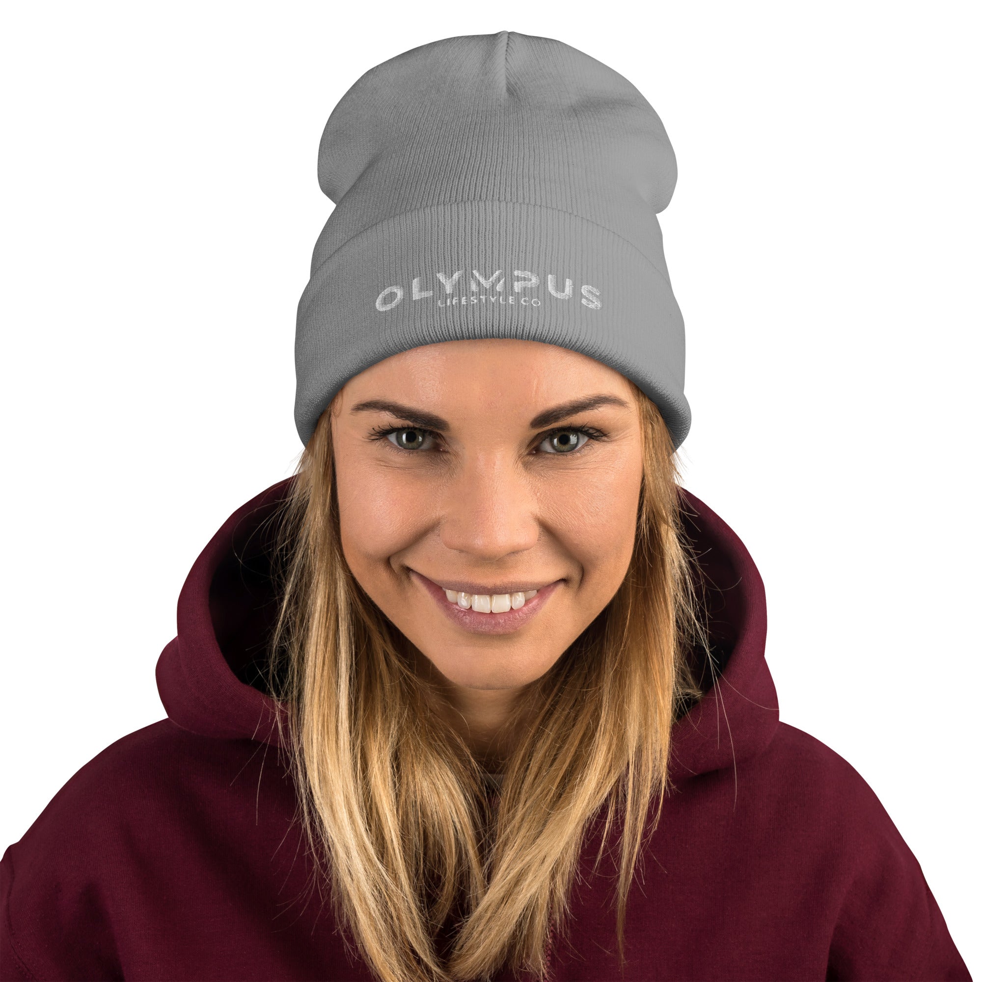 Olympus Beanie White Logo